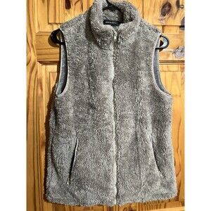 Sherpa Fleece Lined Vest MEROKEETY Women's Winter Casual Gray size Small